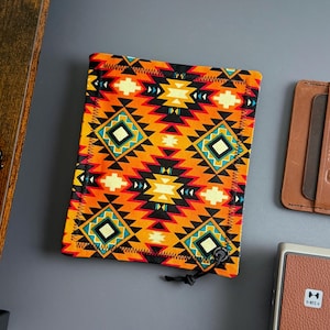 Orange Native Style Microfiber Handkerchief with Lanyard