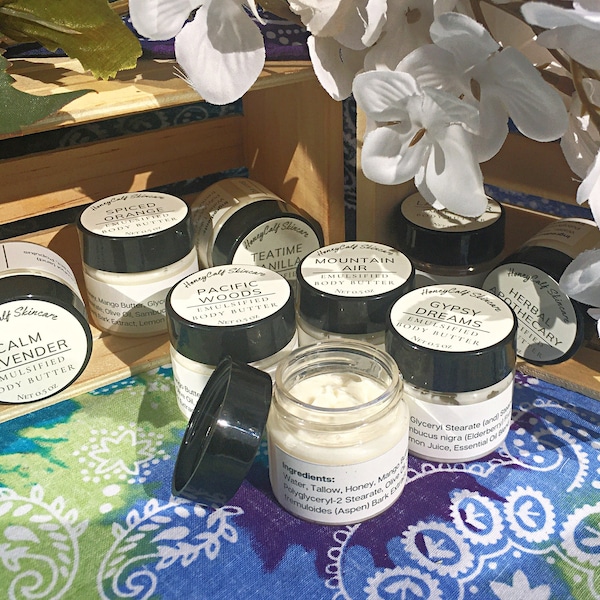 Moisturizer Gift Samples, Body Cream Luxury Body Butter, Beef Tallow Moisturizer Spa Gift For Her Under 20, Stocking Stuffer For Teens