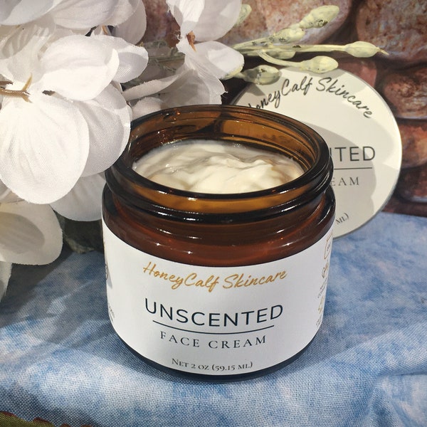 Unscented Tallow Face Cream, Lotion Fragrance Free Spa Gift For Her. Grass Fed Tallow, Beef Tallow Cream Face Moisturizer for Sensitive Skin