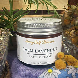 Tallow Face Cream, Calm Lavender Lotion, Organic Face Moisturizer Tallow Lotion, Natural Skincare Products, Spa Gift For Her Under 20