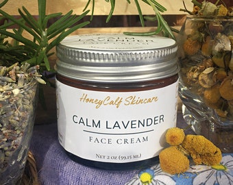 Tallow Face Cream, Calm Lavender. Beef Tallow Cream, Facial Care Tallow Face Cream, Organic Face Moisturizer Gift Samples for Sensitive Skin