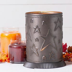 Large Star Candle Warmer | Flameless Candle Warmer | Rustic Candle Warmer | Electric Wax Melter for Candles | Farmhouse Candle Warmer |