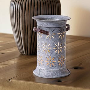 Tin Starburst Wax Warmer Weathered Zinc | Wax melter | Electric wax warmer | House Warming Gift | Gift for her | Rustic wax melter