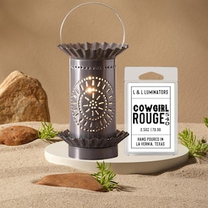 Wax Warmer Gift Set with 1 Wax Melt | Western Tin Wax Warmer | Housewarming gift | Realtor Closing Gift | Western Home Decor | Wax Melter