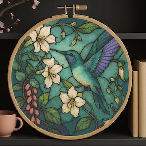 Pretty birdie decor  it’s good for home decor xstitch-Bluejay cross stitch - robin bird pdf beginn chart-Ponto cruz-Punto croce-saga pattern