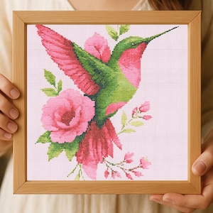 Cute farmhouse bird cross stitch pdf exotic nature decor digital download- Punto croce - Ponto cruz grfico- Japan cross stitch-pasta pattern
