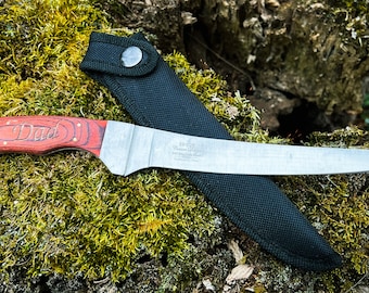 Engraved Fillet Knife, 10.25 Inch, Gift for Fishermen