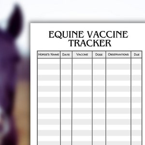 Suivi des vaccins équins, suivi des soins du cheval, dossier médical du cheval, journal équin, pension pour chevaux