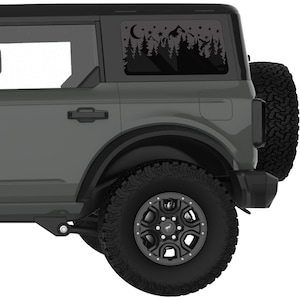 Fits Bronco Window Decal 2021+. Starry Night Rear Window Decal Sticker. Best Gift For Bronco Accessories. Customized Option. Made In USA.