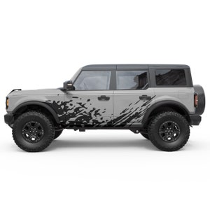 Fits 2021+ Ford Bronco Decal. Mudd Splatters For Bronco Accessories. Made in the USA. Using The Best Vinyl For  Bronco Side Door Decals.