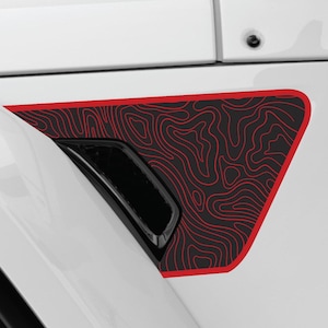 Pour Jeep Wrangler JL, JLU et Gladiator 2018+. Décalcomanies d'ailes de carte topographique pour accessoires Jeep. Laminé pour une durabilité accrue.