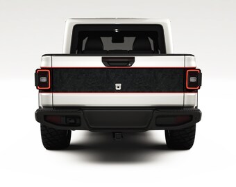 Topographic Map Tailgate Door Decals. For Jeep Gladiator Vinyl Decals. Made in the USA, Using The Best Vinyl For Gladiator Accessories.