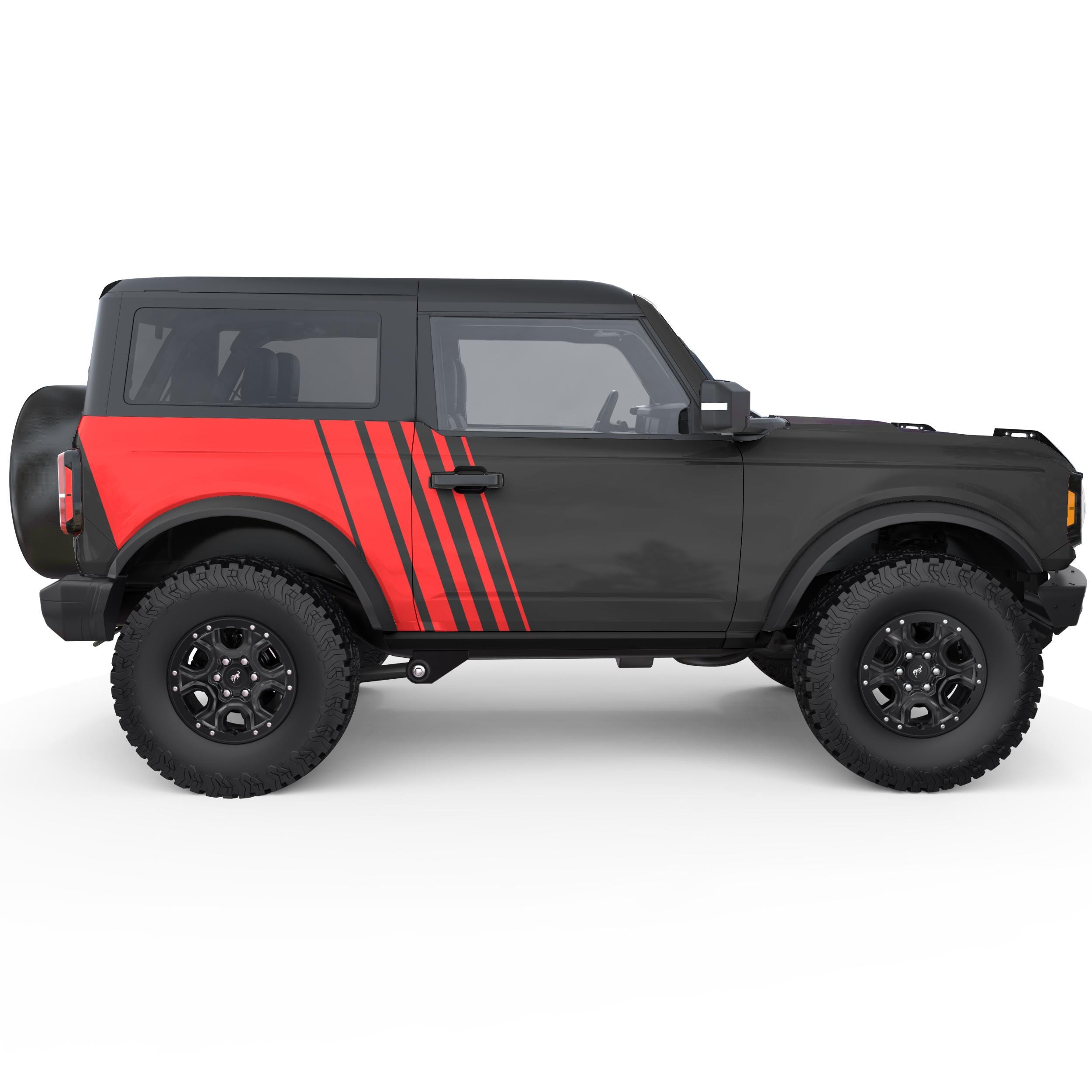 Bronco Sticker Fits 2021+ Ford Bronco Sticker. Quarter Panel, Side Fading Graphics ...