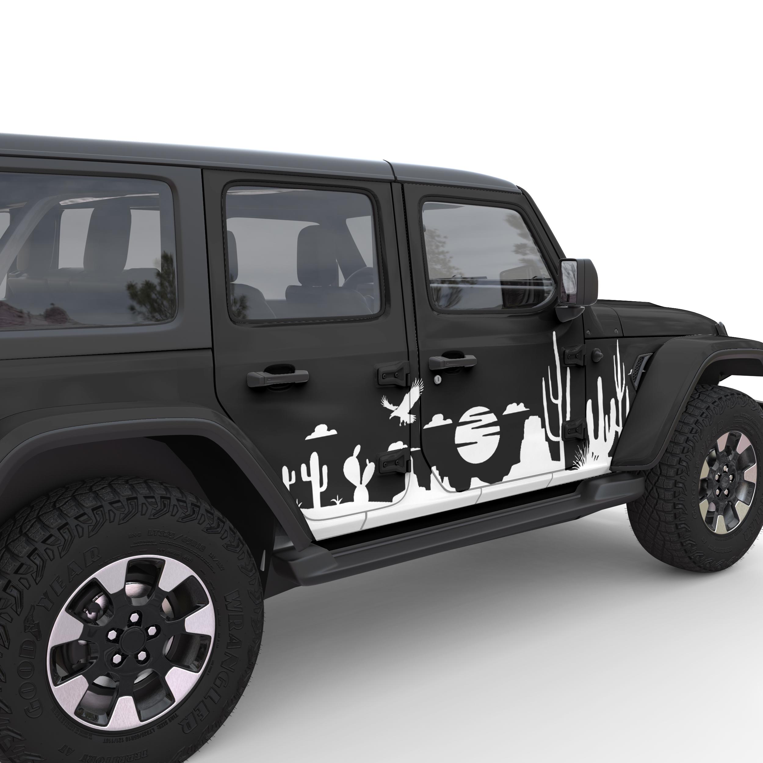 Desert Landscape for Jeep Accessories. for Jeep Wrangler Stickers. Made in USA High Quality off Road Decal. Etsy
