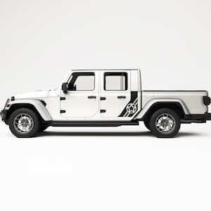 Rear Panel Army Star For Jeep Accessories. Fits Jeep Gladiator Vinyl Decals. Best Gift For Off-Road Decal.