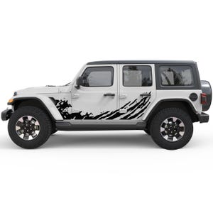 For Jeep Wrangler Sticker. Splash Side Door Graphics For Jeep Accessories. High-Quality Vinyl Graphic for Offroad Decals.