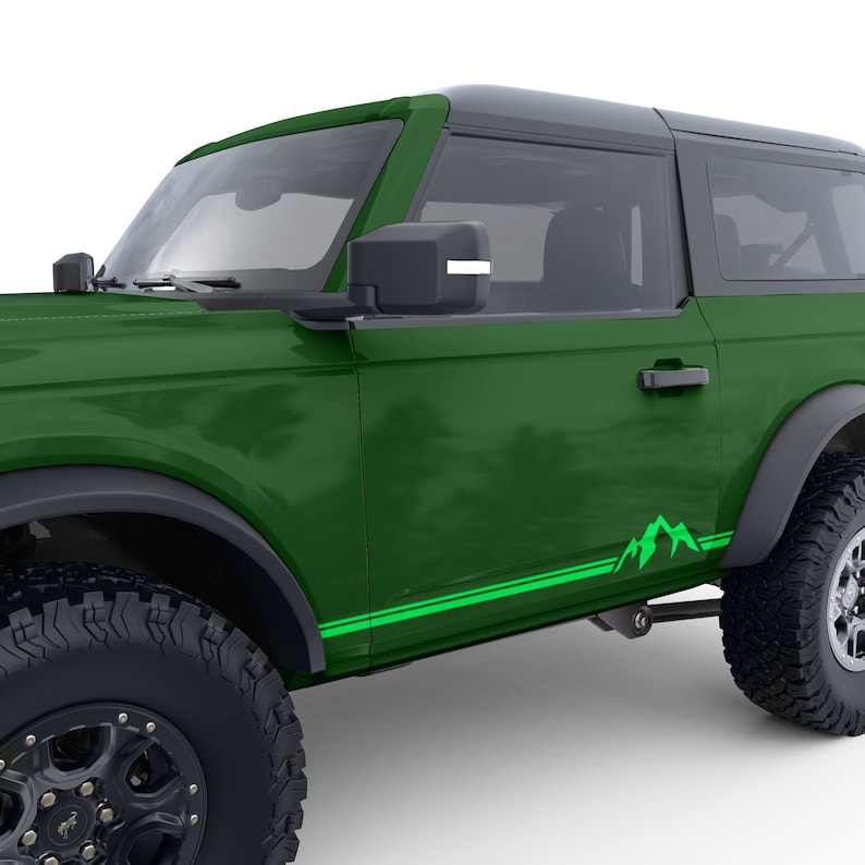 For Bronco Decals 2021+. Side Stripe Mountains for Bronco Accessories ...