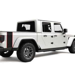 Topographic Bedside Stripes Side Graphics. For Jeep Gladiator Body Decals. Made in USA, High Quality Off Road Decal.