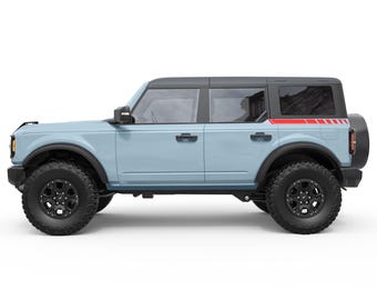 Rear Quarter Panel Stripes For Bronco Accessories. For Ford Bronco Sticker 2021+. Made in USA, High Quality Vinyl Graphics Decals.