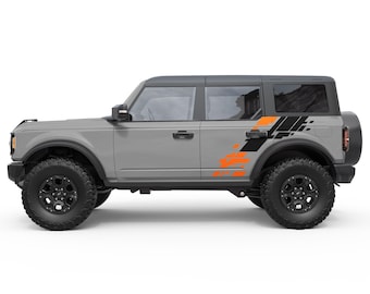 Fits Ford Bronco Decal 2021+. Quarter Panel Side Graphics For Bronco Accessories. Made in USA, Using The Best Vinyl For Off Road Decals.