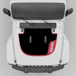 1941 Hood Decal. Fits 2018+ Wrangler JL/JLU & Gladiator JT. Made in the Usa, Using The Best Vinyl For Hood Stickers.