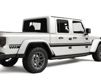 Lines Side Door Stickers For Jeep Acessories and Gladiator Vinyl Decals. Made in the USA, Using The Best Vinyl For Off-Road Decals.