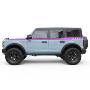 For 2021+ Ford Bronco Sticker. Long Body Stripes Side Doors Decals For Bronco Accessories. High Quality, Vinyl Graphics Decals.