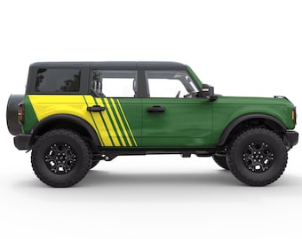 Fits 2021+ Ford Bronco Sticker. Quarter Panel, Side Fading Graphics Door Decals. Using The Best Vinyl For Side Doors Graphic Decals.