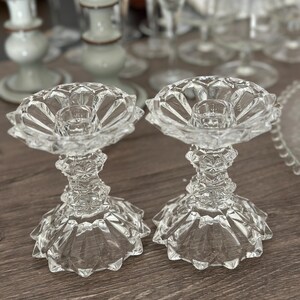Vintage Bleikristall Lead Crystal Candlesticks, West Germany, Cut Crystal Candle Holders Pair, Elegant Table Decor