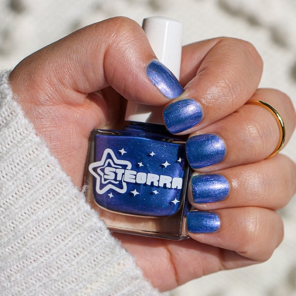 Nebula's Nectar - Blue Metallic Nail Polish: 10-free, Vegan & Cruelty-Free Polish