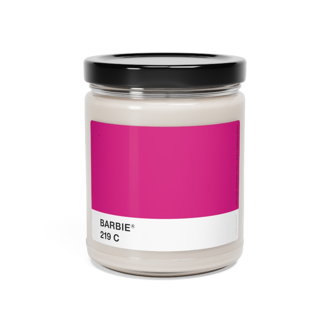 barbie-pink-color-swatch-candle-natural-soy-wax-candle-9oz-etsy