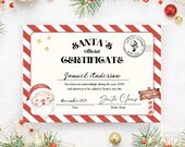 Santa Certificate Template Printable | Editable Nice List Certificate | Instant Download