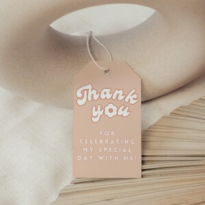 Two Groovy Birthday favor Tags, Party thank you tags, editable, printable, instant download.