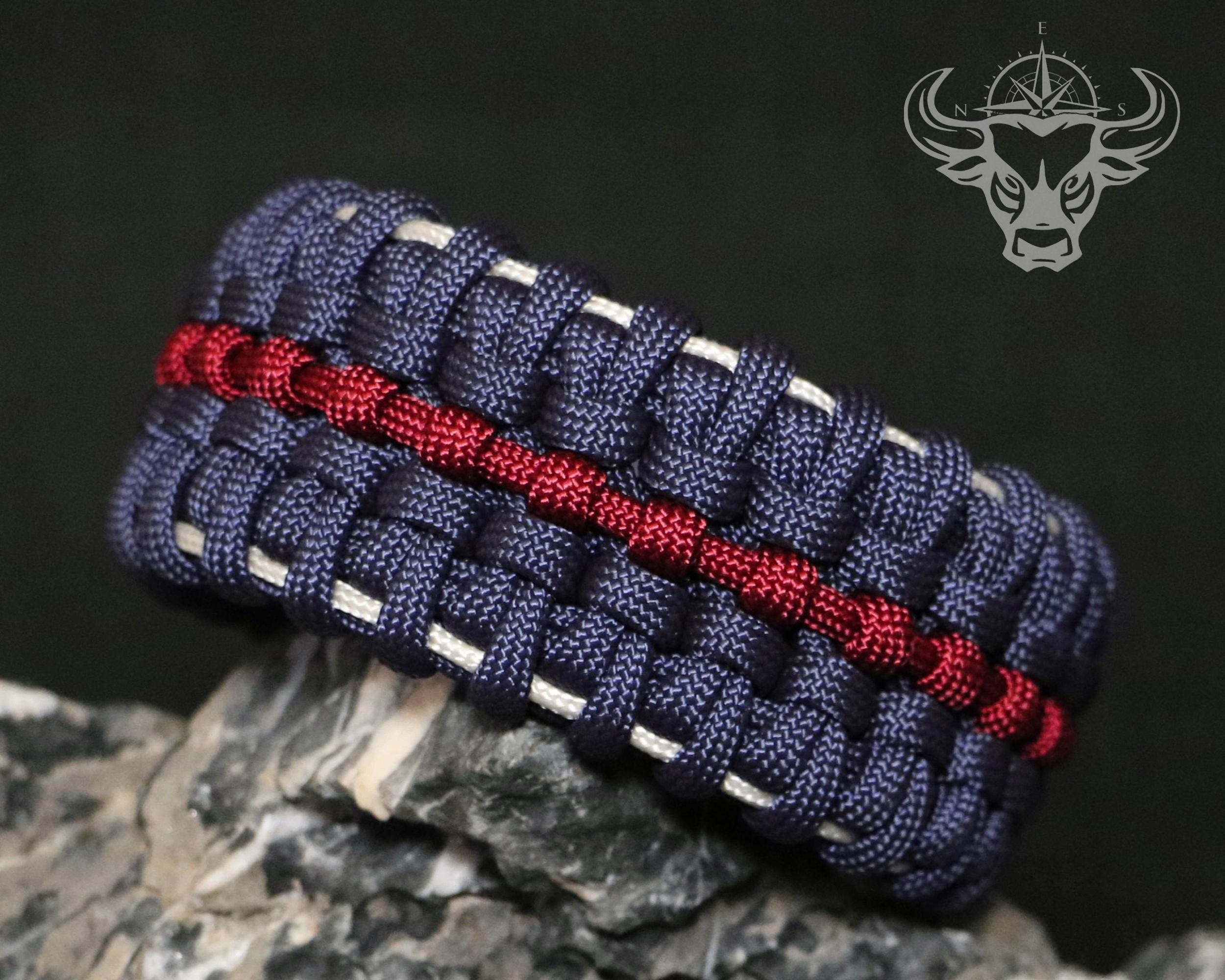 Bracelet Survie En Paracorde Et Manille En Acier Inoxydable Bleu Marine Chine