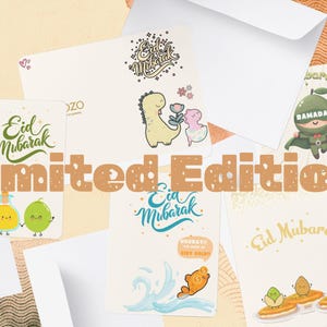 Pacchetto di CARTE EID MOZO per bambini: design adorabili ed esclusivi: festeggia con divertimento e gioia!