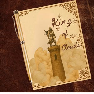 König der Wolken Ritter Karte Digitaler Download - Mittelalterliche Festung über den Wolken - Druckbare neue Job-Abschluss-Dankeschön-Karte - Fantasie