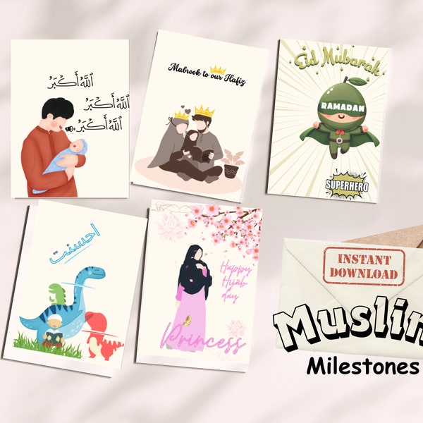 Muslim Milestones: Digital Greeting Card Collection for Celebrating Childhood Moments