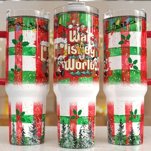 Cartoon Christmas 40oz Quencher Tumbler Wrap/ PNG Tumbler Design Sublimation Designs Downloads - PNG/ seamless design