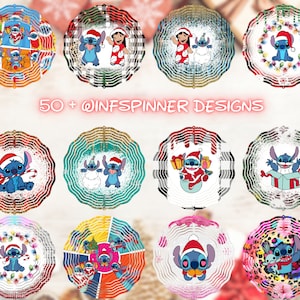 50+ Christmas Wind Spinner Sublimation Design Bundle, Wind Spinner Christmas Day WindSpinner 10 Inch Template Round Hanging Spinners