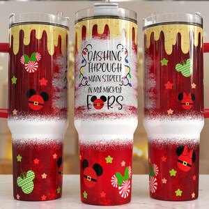 Cartoon Christmas 40oz Quencher Tumbler Wrap/ PNG Tumbler Design Sublimation Designs Downloads - PNG/ seamless design