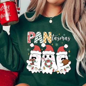 Pantasmas Ghost Christmas PNG, Santa Conchas PNG, Concha Png, Pan dulce Christmas Png, Latina Xmas, Mexican Halloween, Dia de los muertos