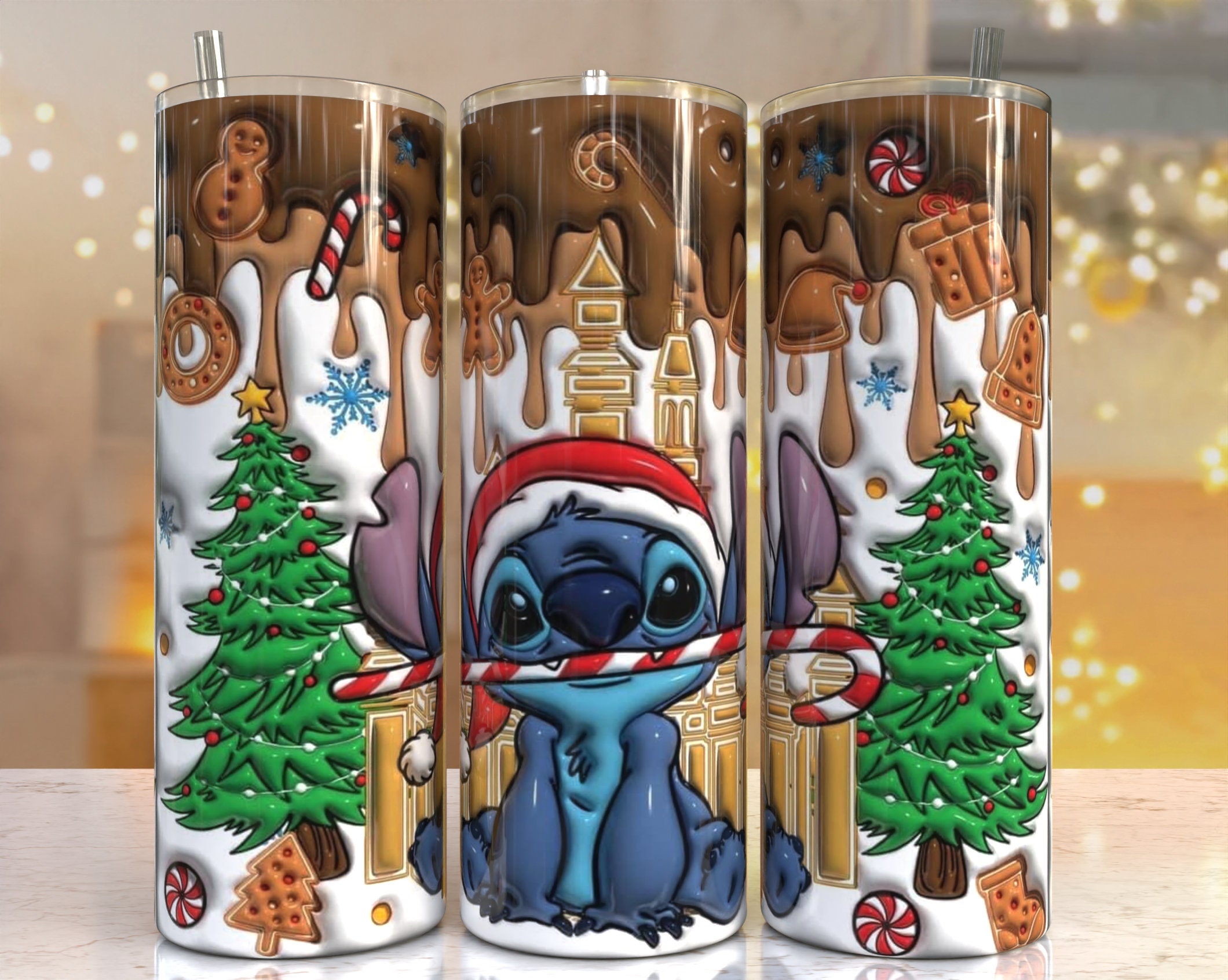 3D Puffy Christmas Inflatable Print Tumbler, Skinny Tumbler, 20 Oz ...