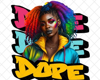 Beautiful Dread Loc Black Girl Magic Melanin Black Woman PNG Afro Fashion girl African American clipart Planner Tshirt Tumbler Sublimation