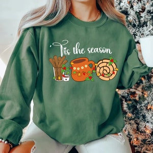 Mexican Christmas PNG, Feliz Navidad, Latina Christmas PNG Shirt, Pan dulce Christmas Png, Cafecito y Pan dulce,Latino Christmas, Concha Png