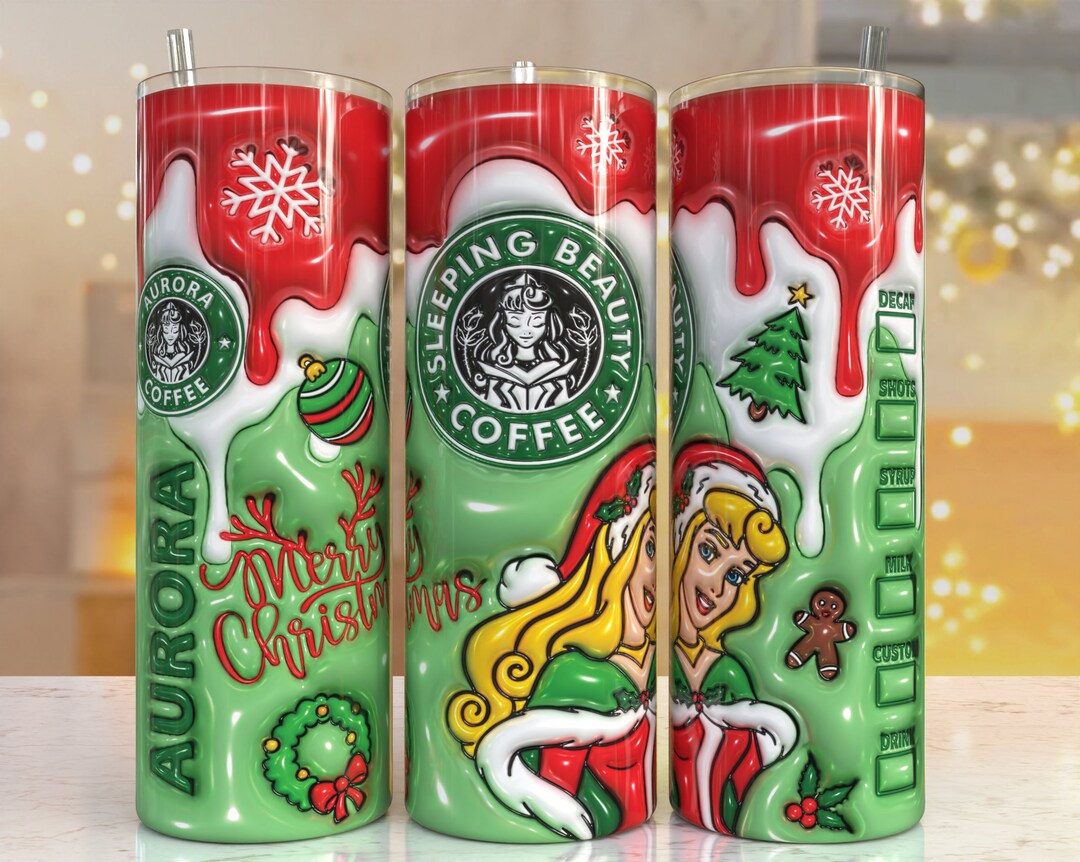 3D Puffy Christmas Inflatable Print Tumbler, Skinny Tumbler, 20oz ...