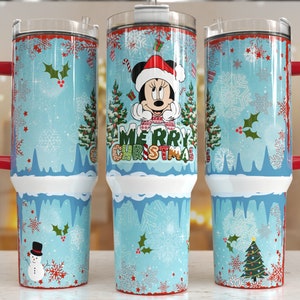Cartoon snow Christmas 40oz Quencher Tumbler Wrap/ PNG Tumbler Design Sublimation Designs Downloads - PNG/ seamless design