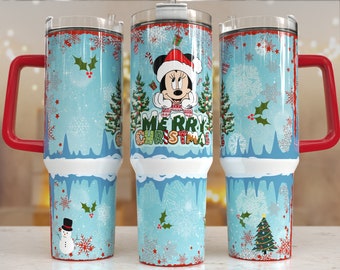 Cartoon snow Christmas 40oz Quencher Tumbler Wrap/ PNG Tumbler Design Sublimation Designs Downloads - PNG/ seamless design