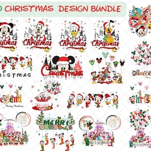 60 BUNDLE of Christmas cartoon Png, Christmas Squad, Christmas mouse And Friends, Holiday Season