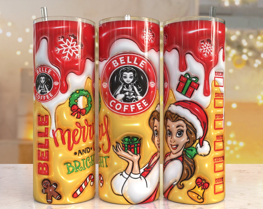 3D Puffy Christmas Inflatable Print Tumbler, Skinny Tumbler, 20 Oz ...