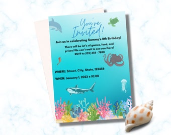 Under the Sea Birthday Invitation